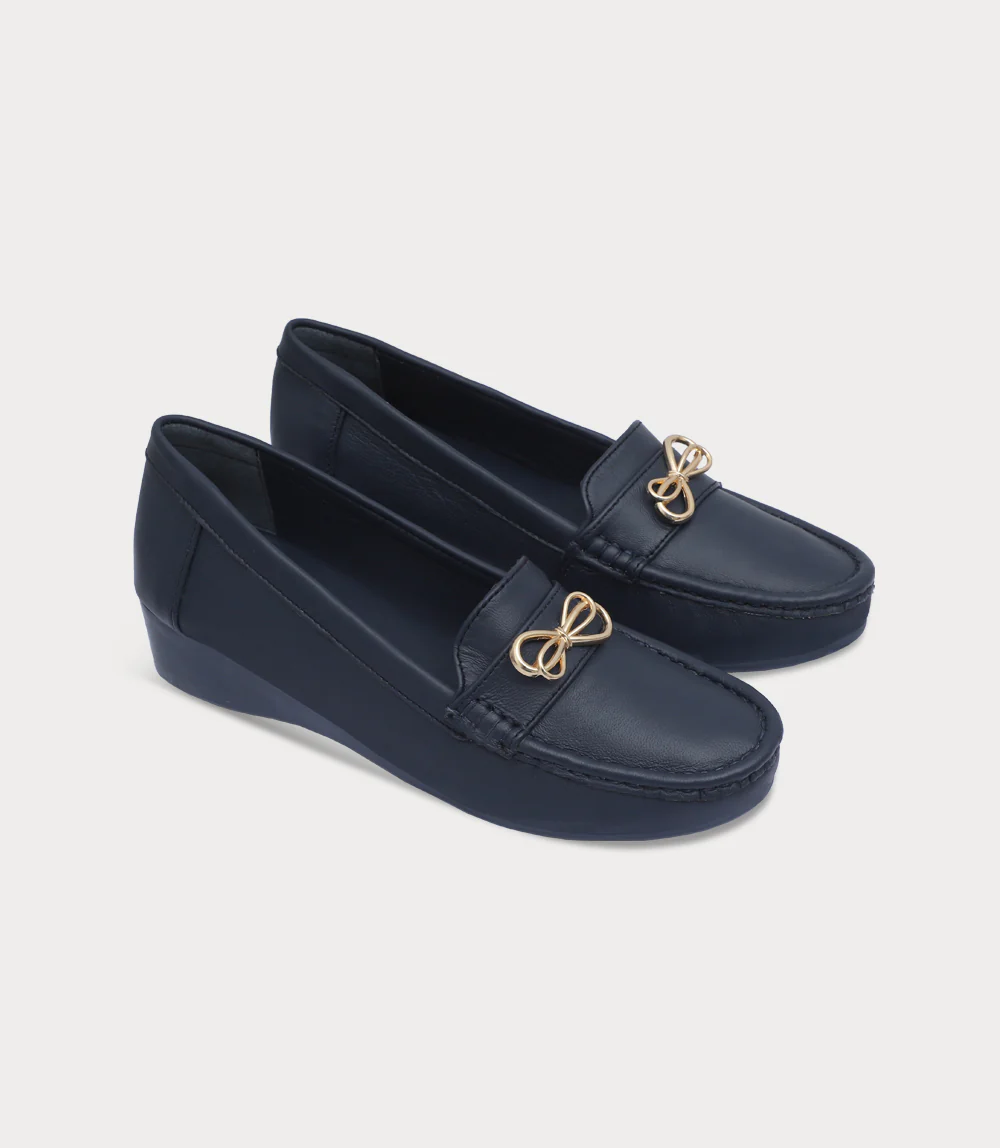 Women Moccasin-NAVY - Image 2