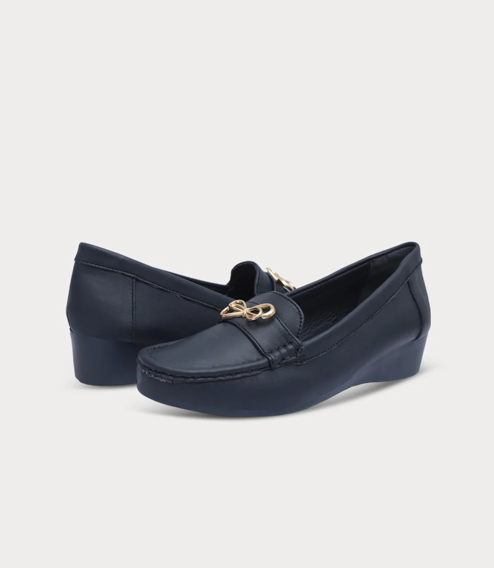 Women Moccasin-NAVY - Image 3