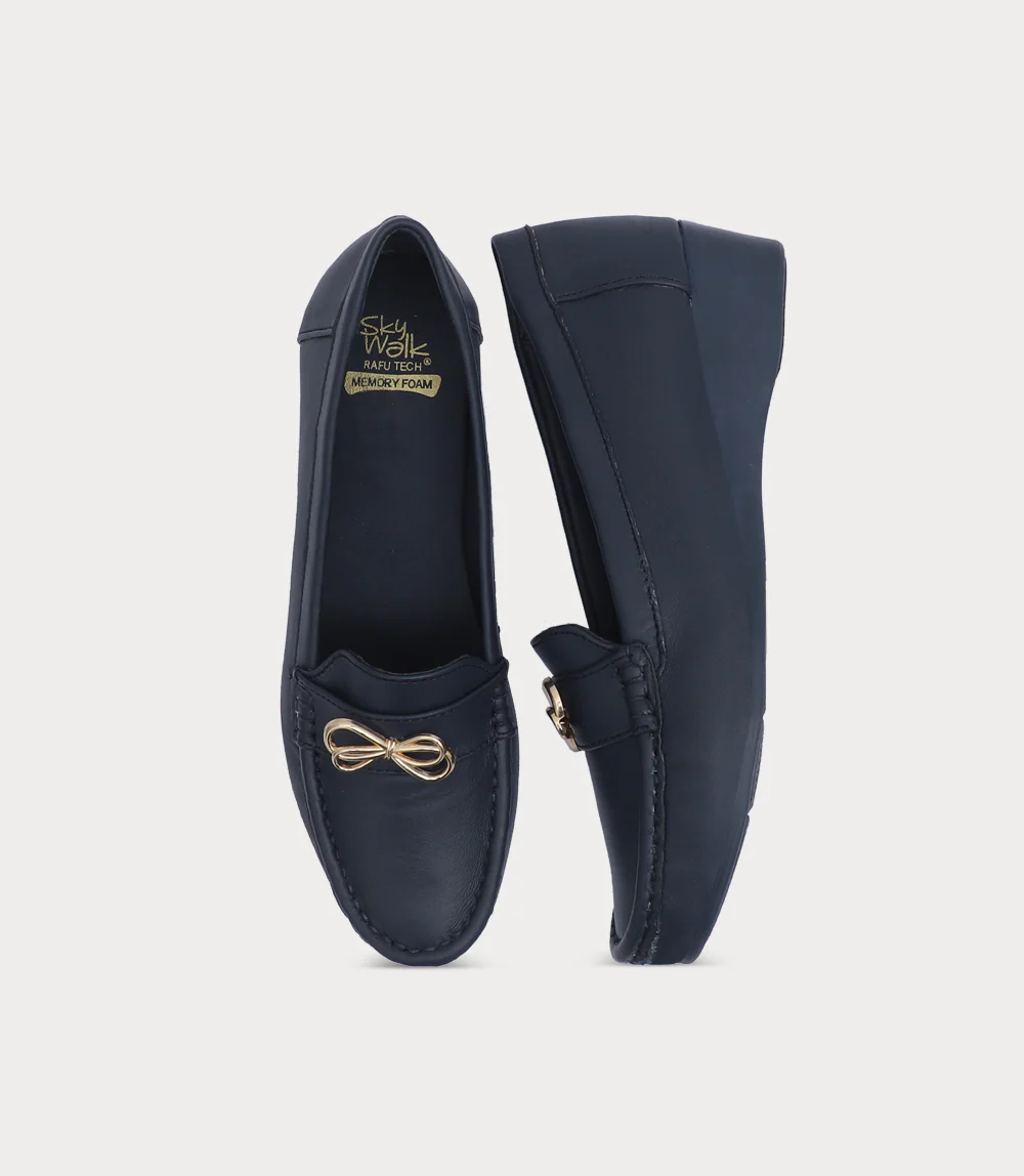 Women Moccasin-NAVY - Image 4