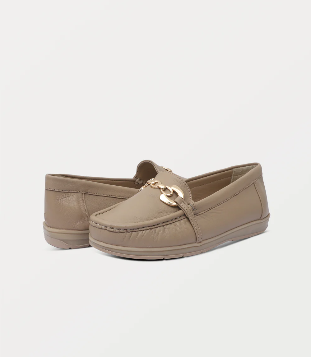 Women Moccasin-BEIGE - Image 3