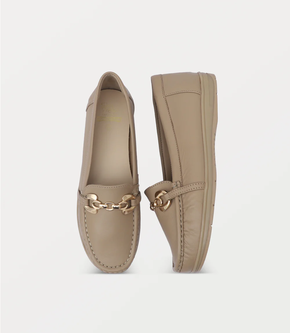 Women Moccasin-BEIGE - Image 4