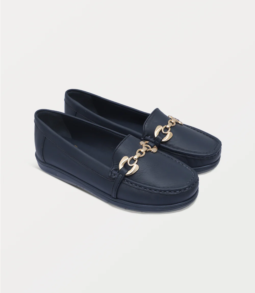 Women Moccasin-NAVY - Image 2