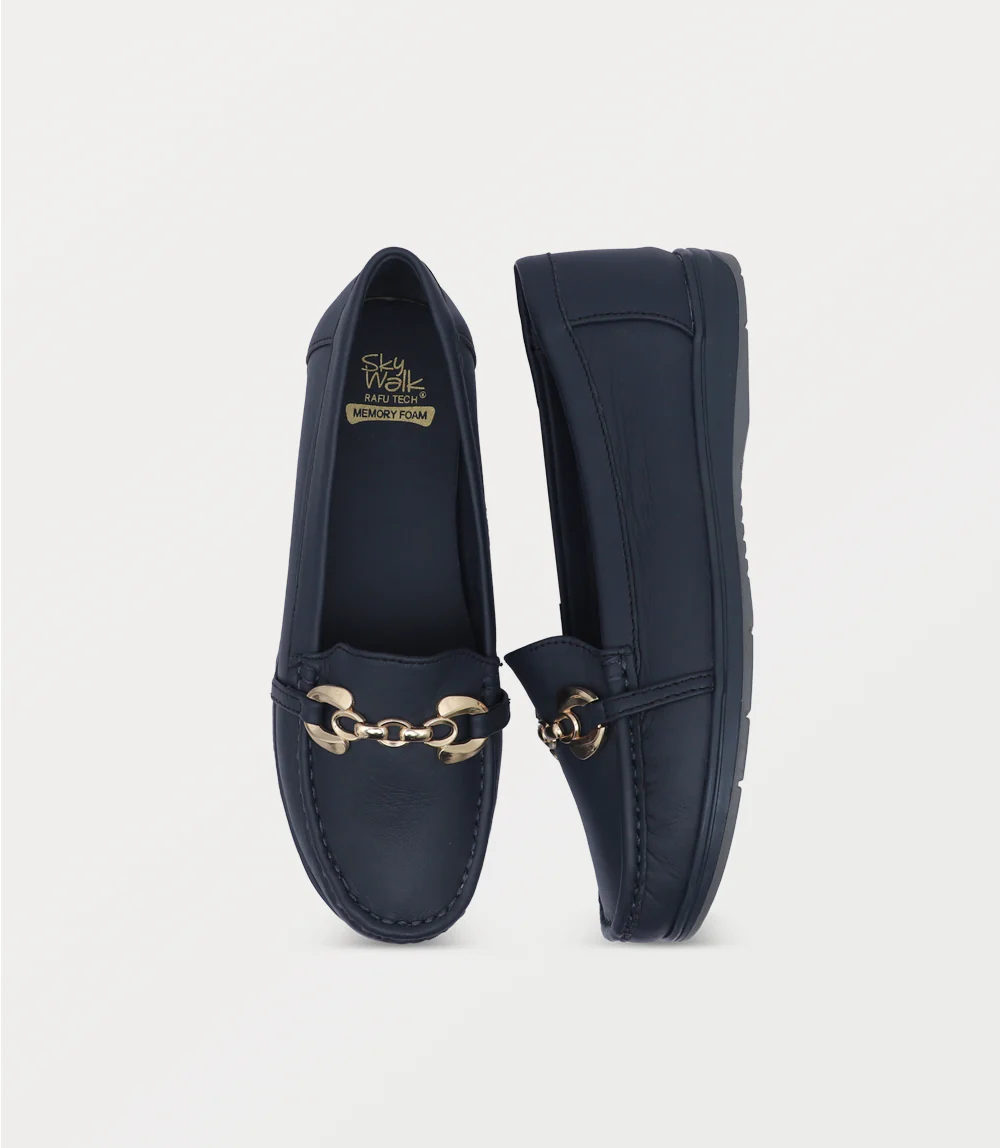 Women Moccasin-NAVY - Image 4