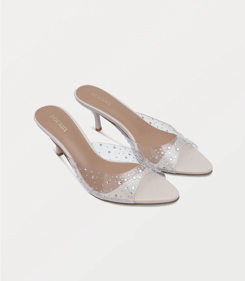 Women Slipper Heels-BEIGE - Image 2