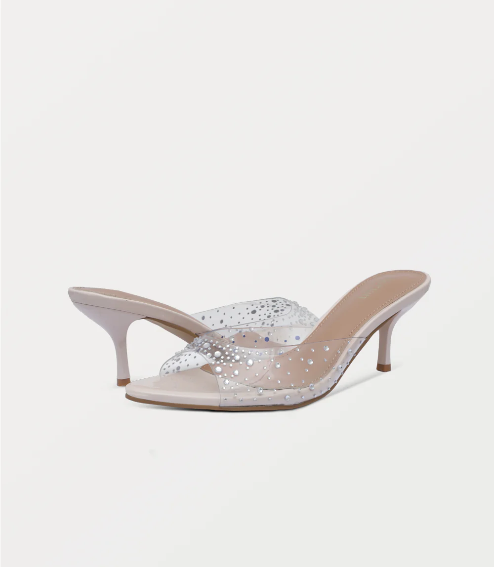 Women Slipper Heels-BEIGE - Image 3