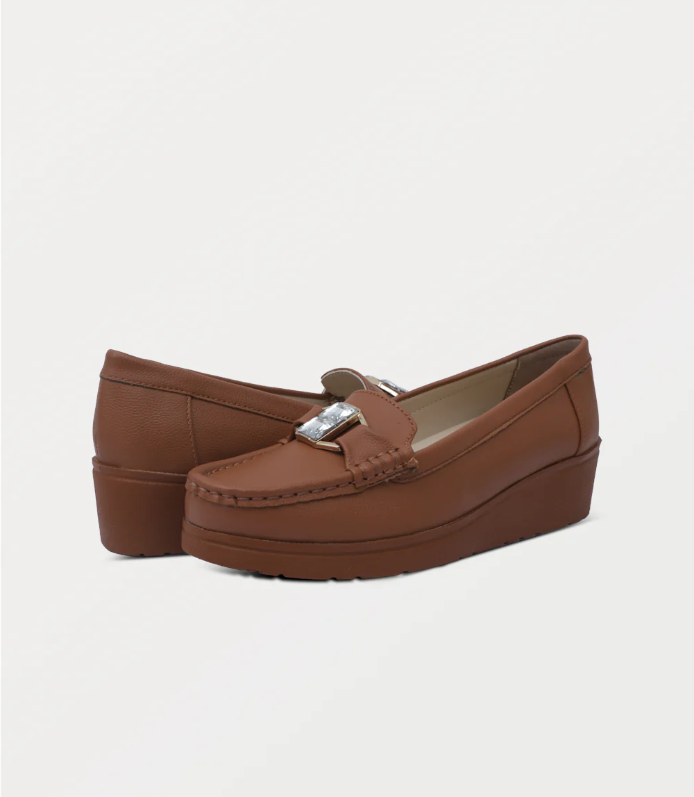 Women Moccasin-TAN - Image 3