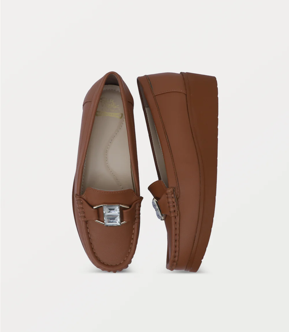 Women Moccasin-TAN - Image 4
