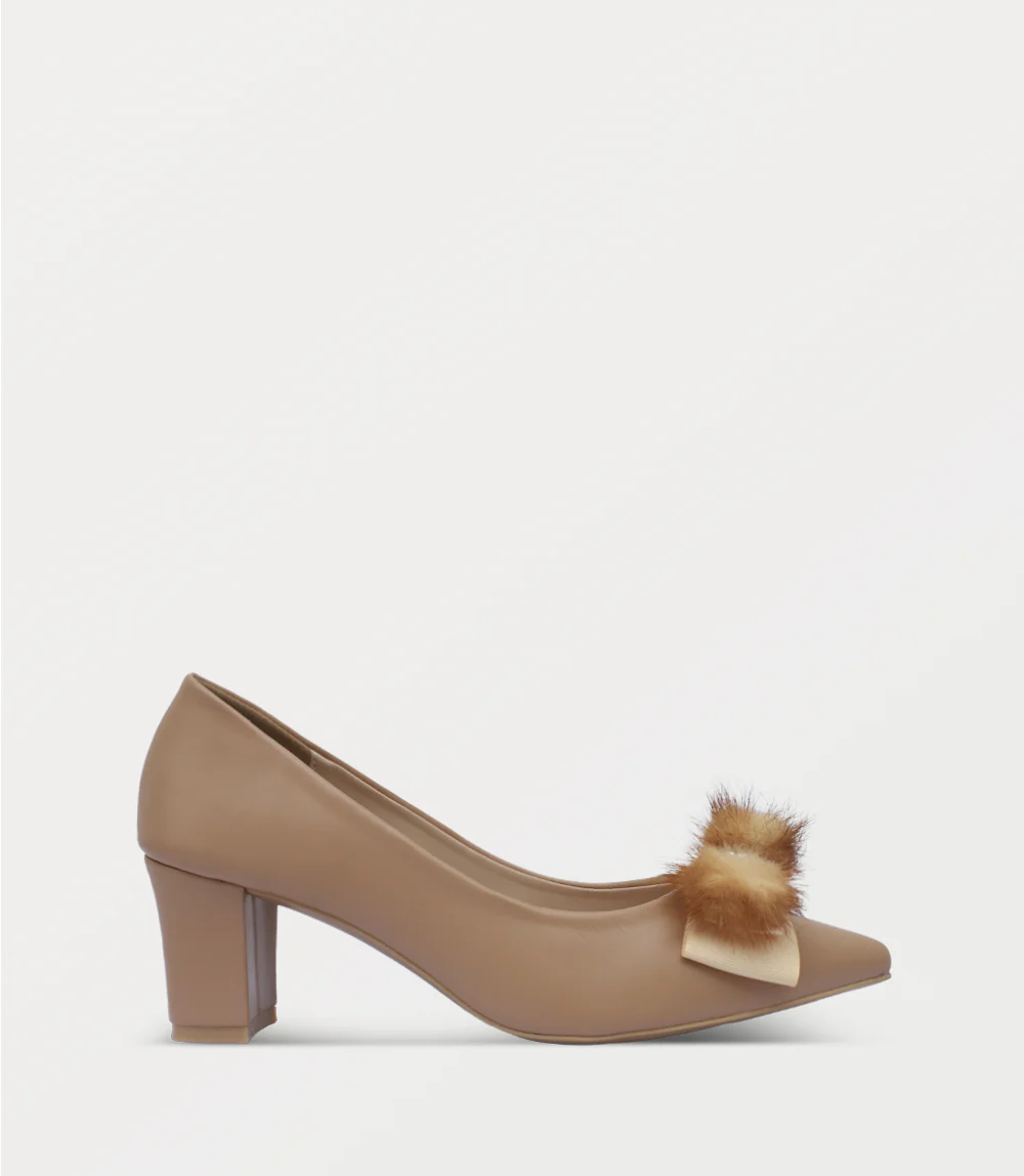 Women Court Shoes-BEIGE