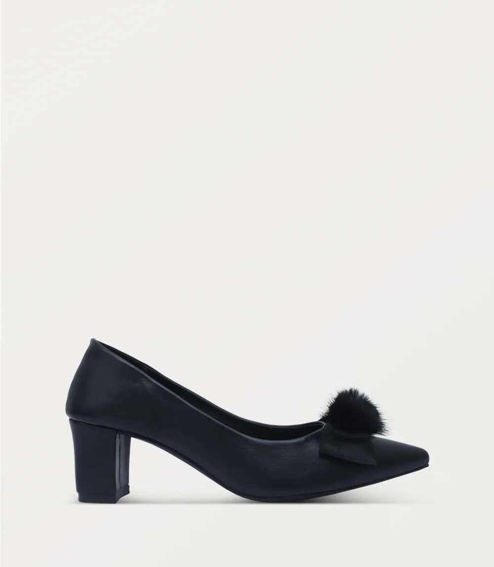 Women Court Shoes-BLACK