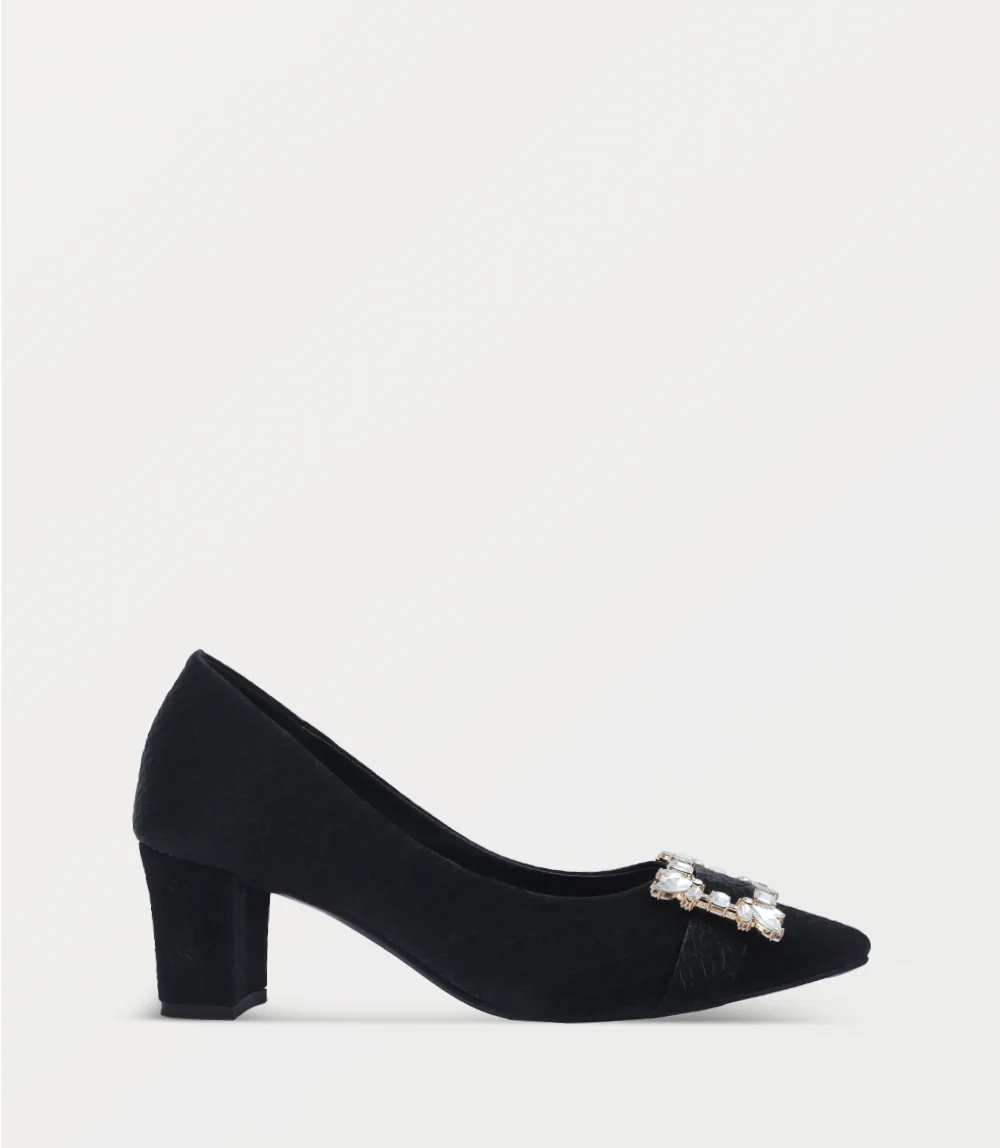 Women Court Shoes-BLACK