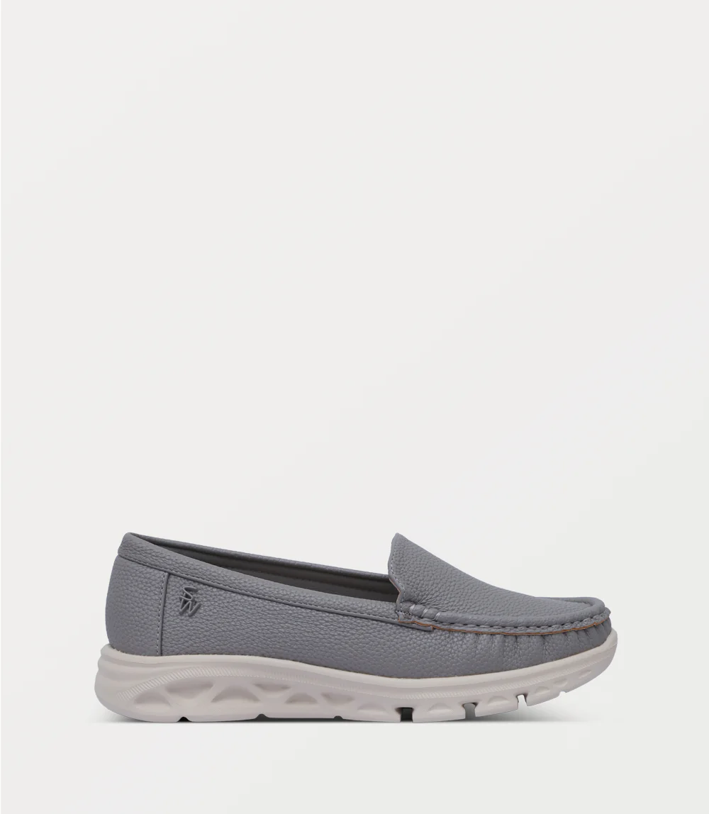 Women Comfort Moccasin-GREY