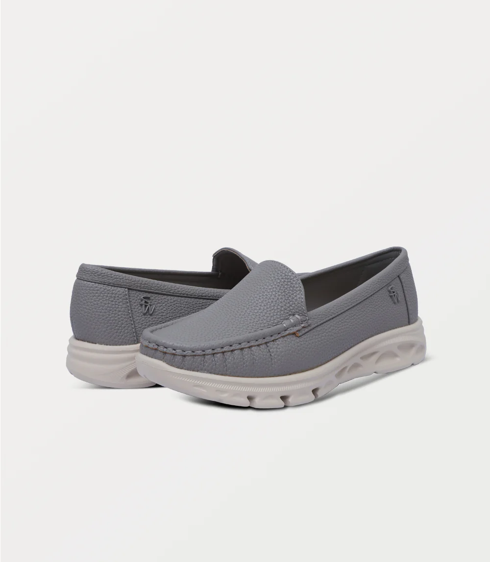 Women Comfort Moccasin-GREY - Image 3