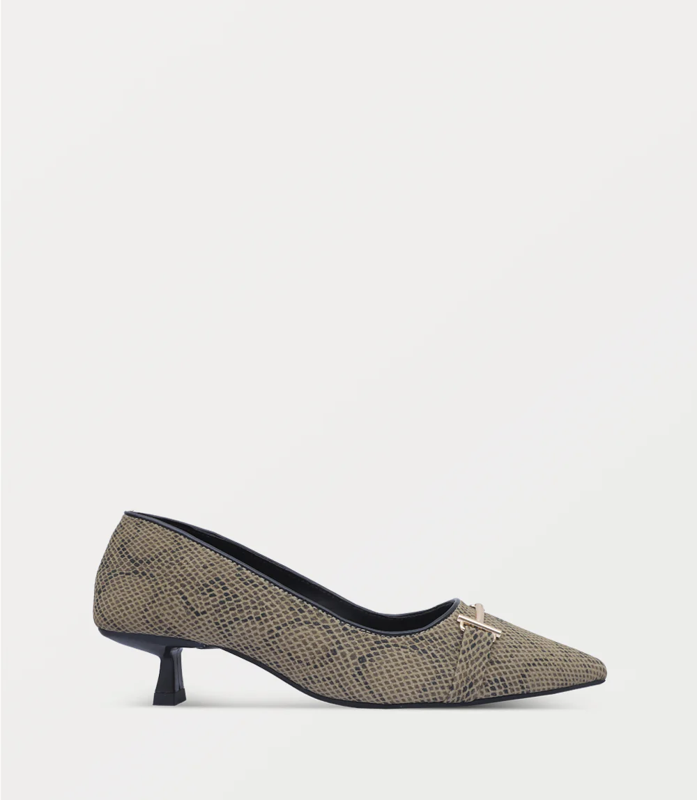 Women Court Shoes-DARK BEIGE