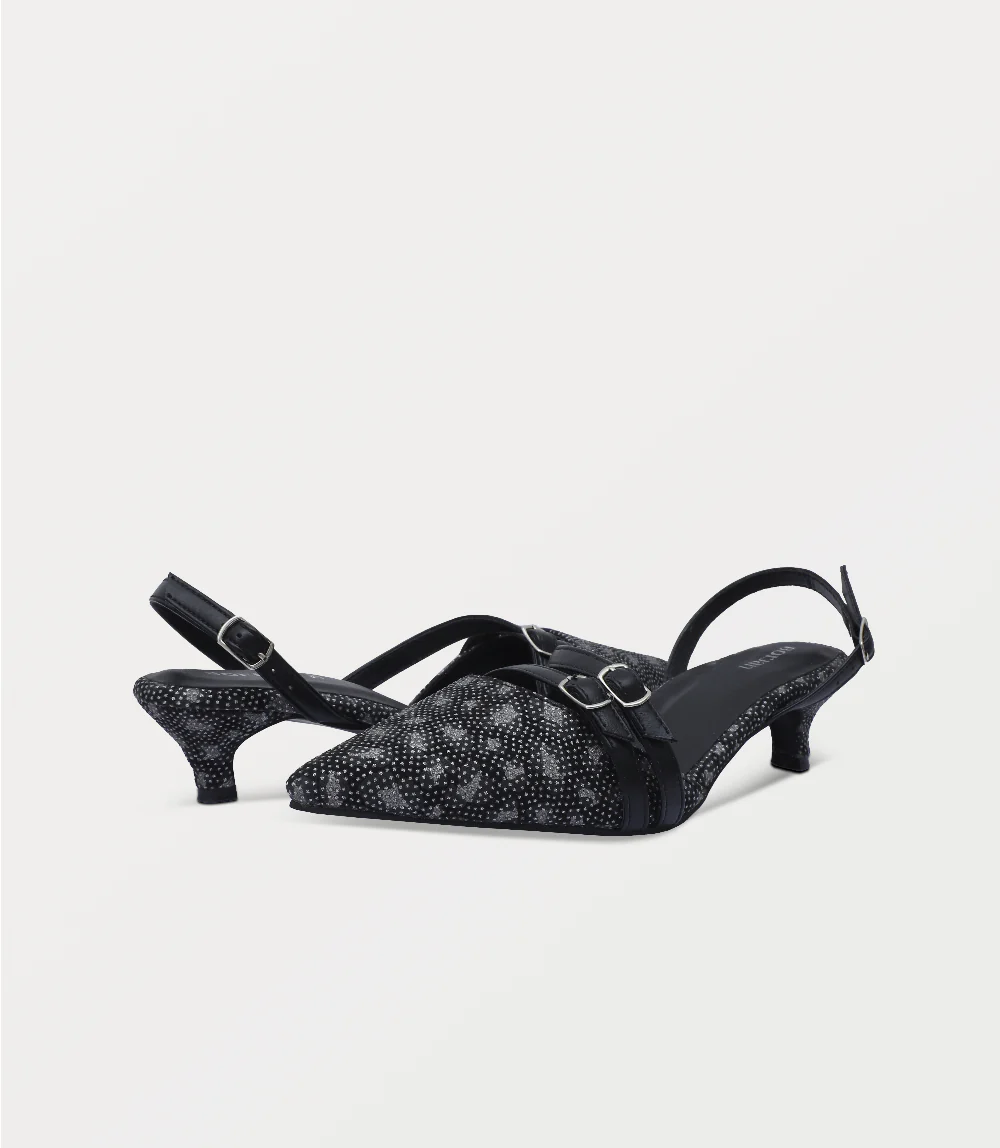 Women Sling Back-BLACK - Image 3