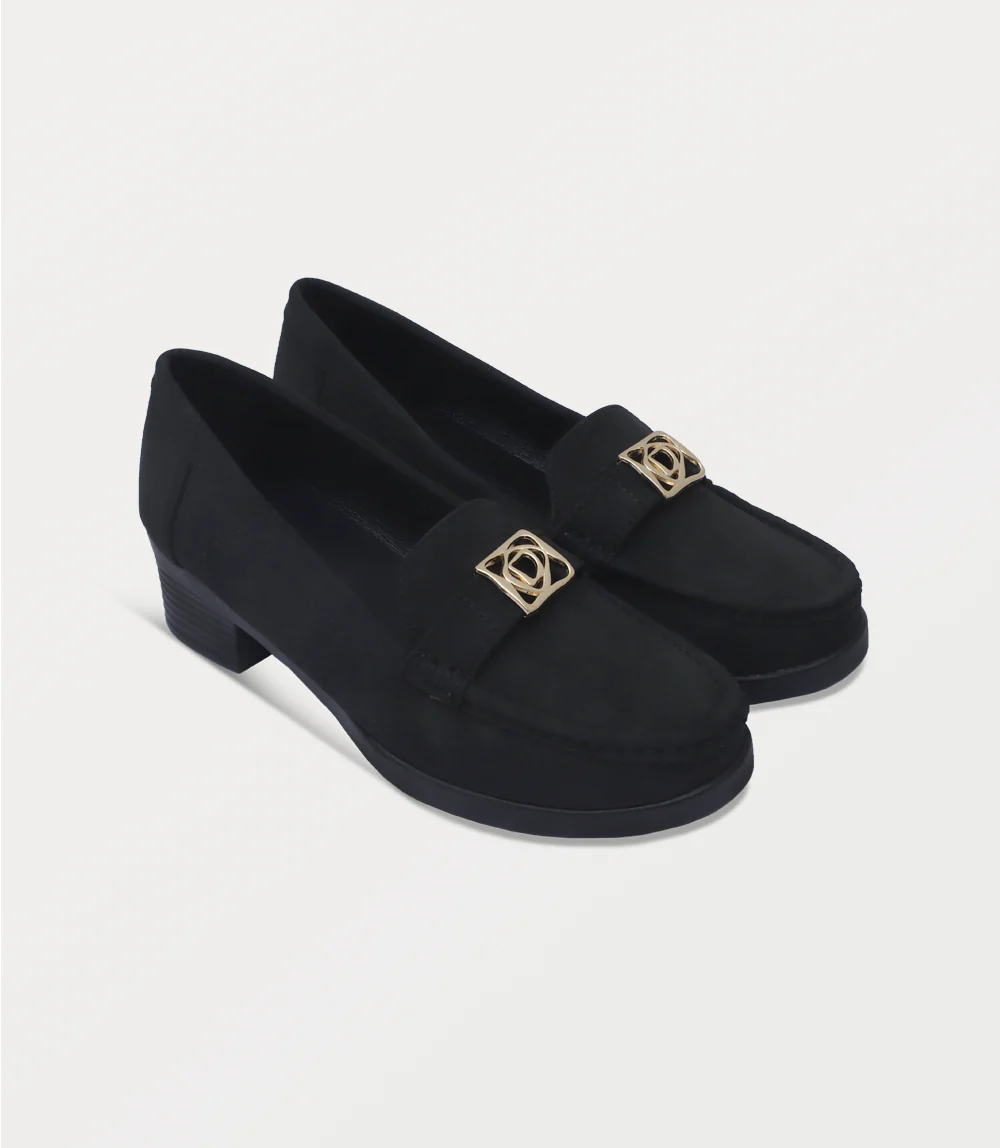Women Court Shoes-BLACK - Image 2