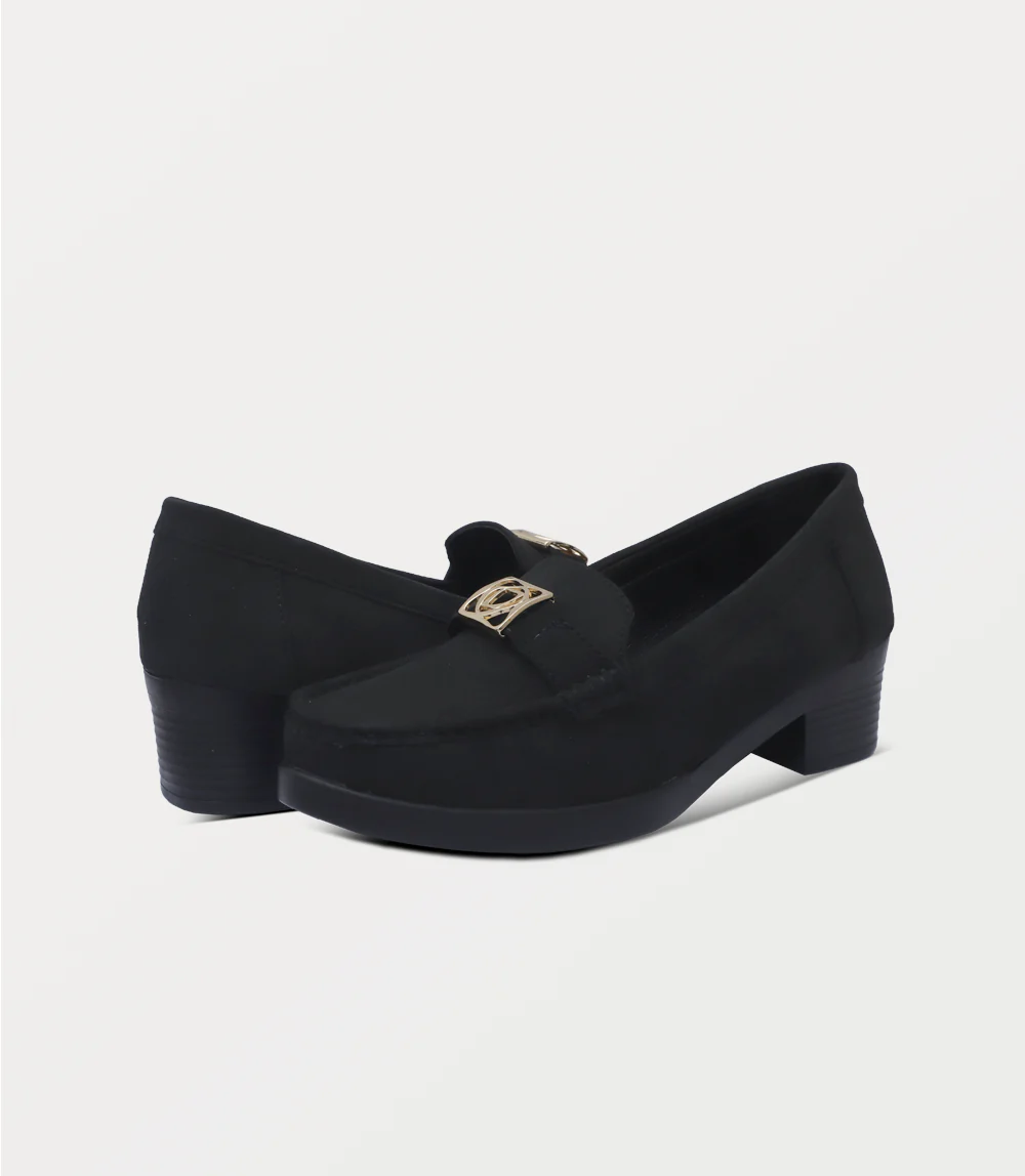 Women Court Shoes-BLACK - Image 3