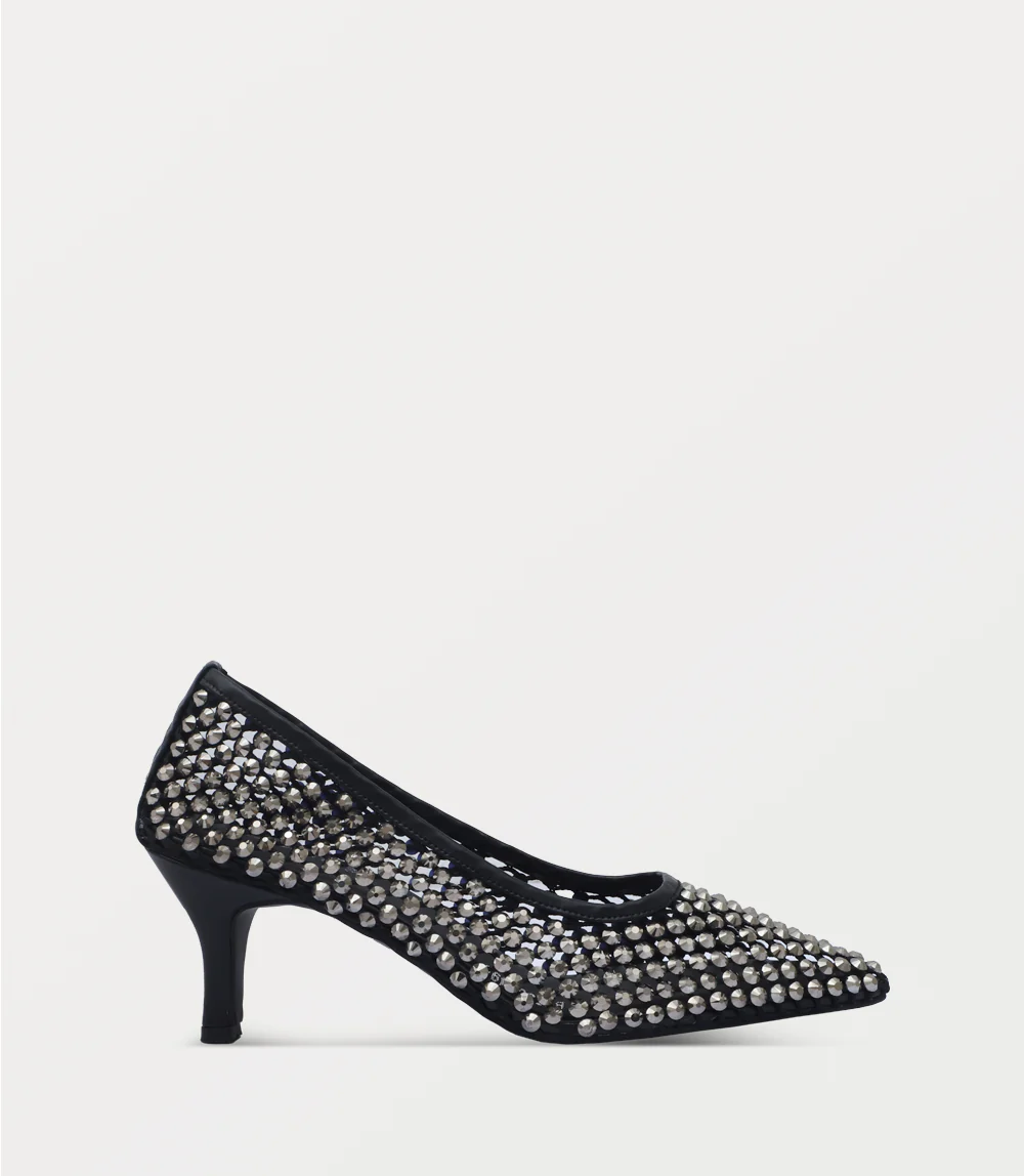Women Court Shoes-BLACK