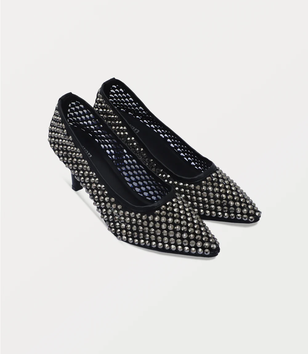 Women Court Shoes-BLACK - Image 2