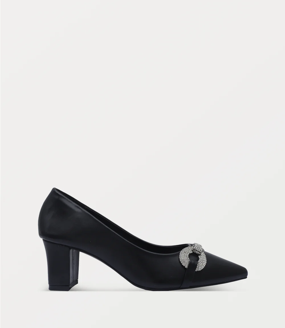 Women Court Shoes-BLACK