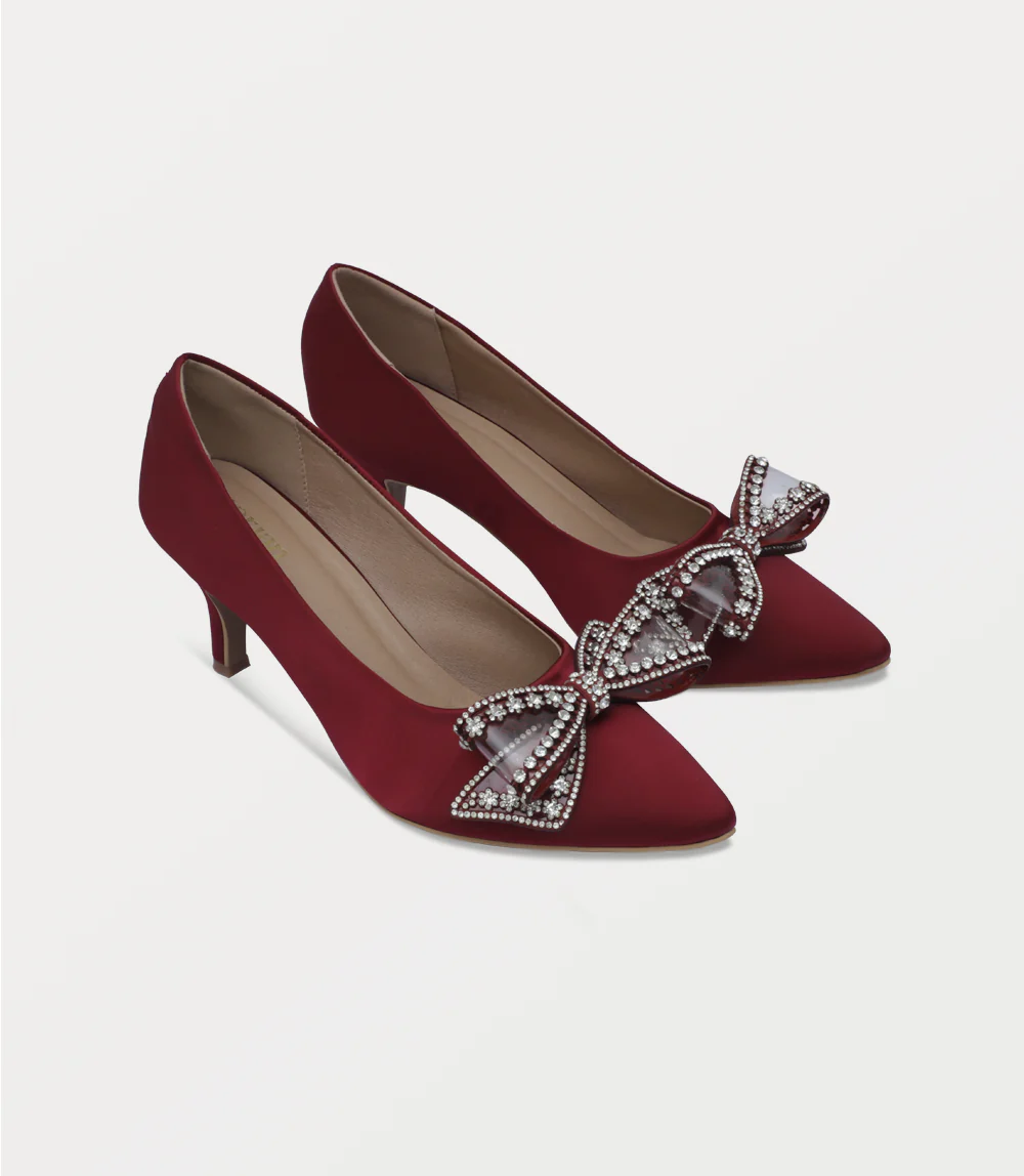 Women Court Shoes-MAROON - Image 2