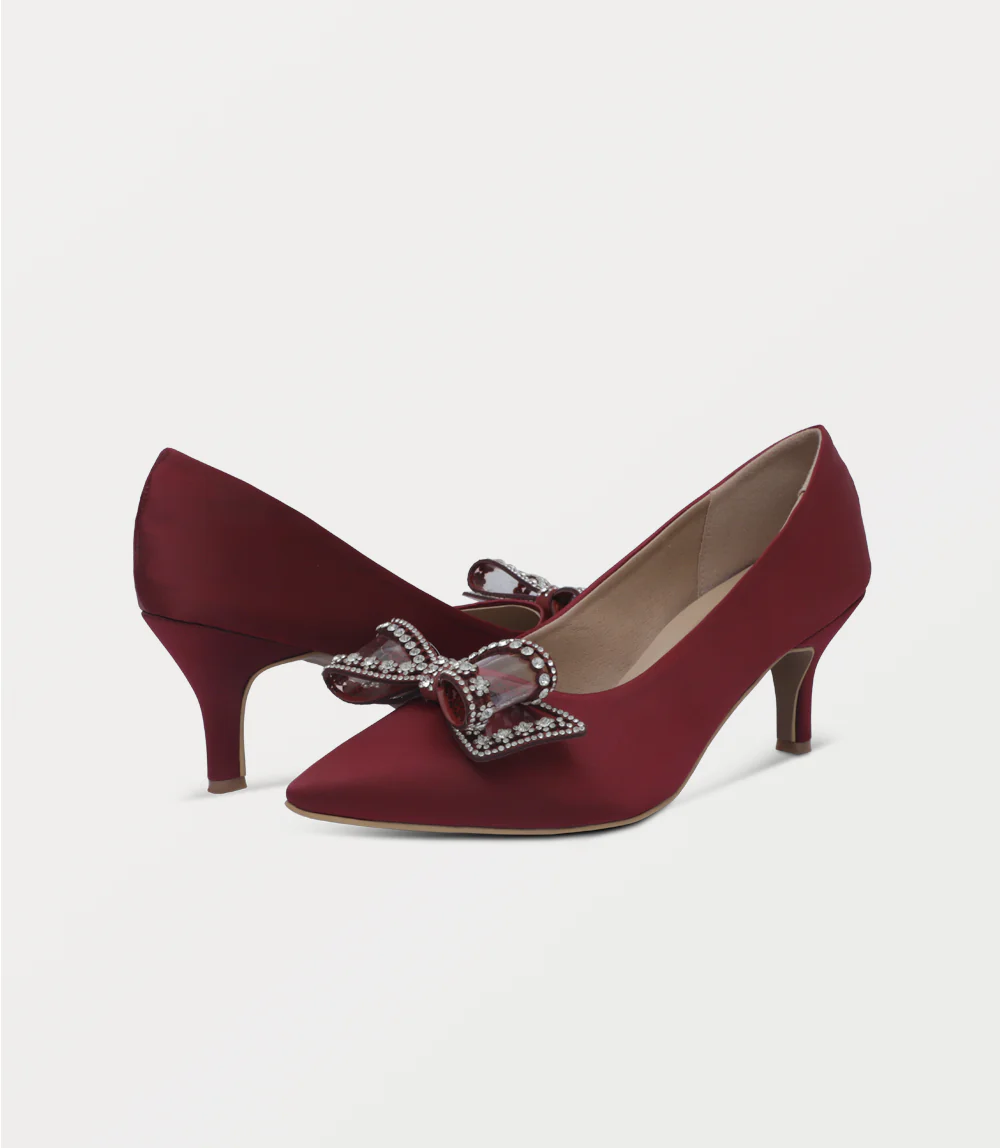 Women Court Shoes-MAROON - Image 3