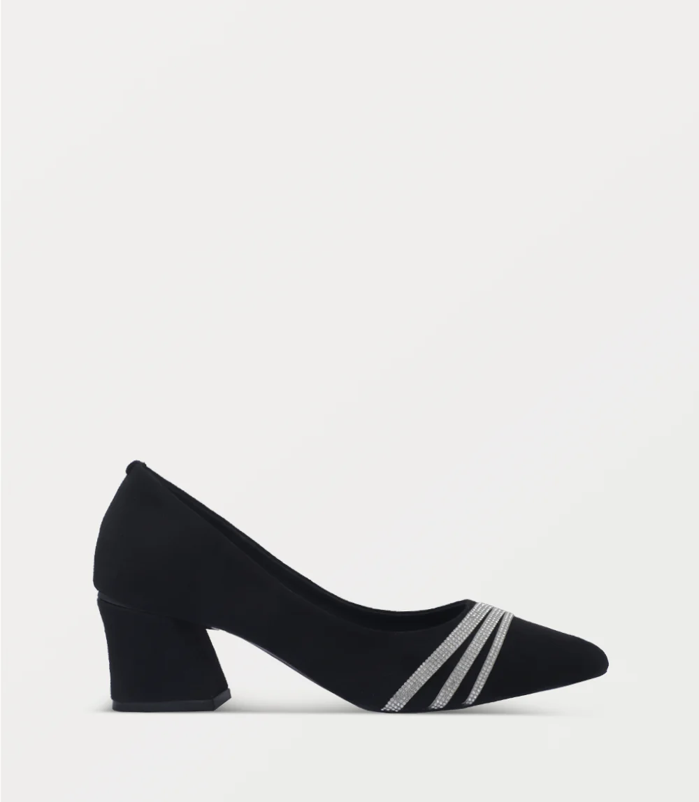 Women Court Shoes-BLACK