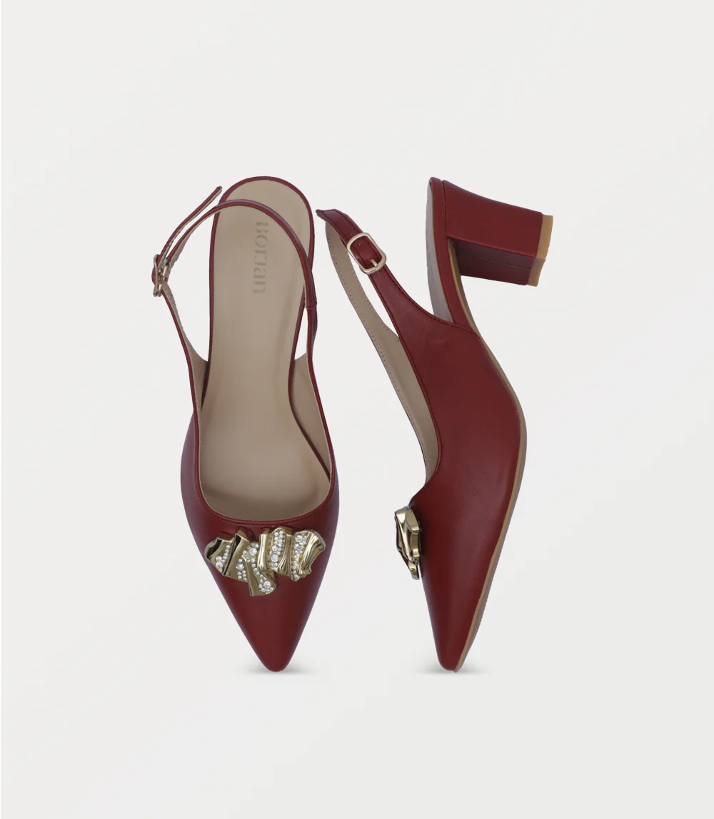 Women Sling Back-MAROON - Image 4