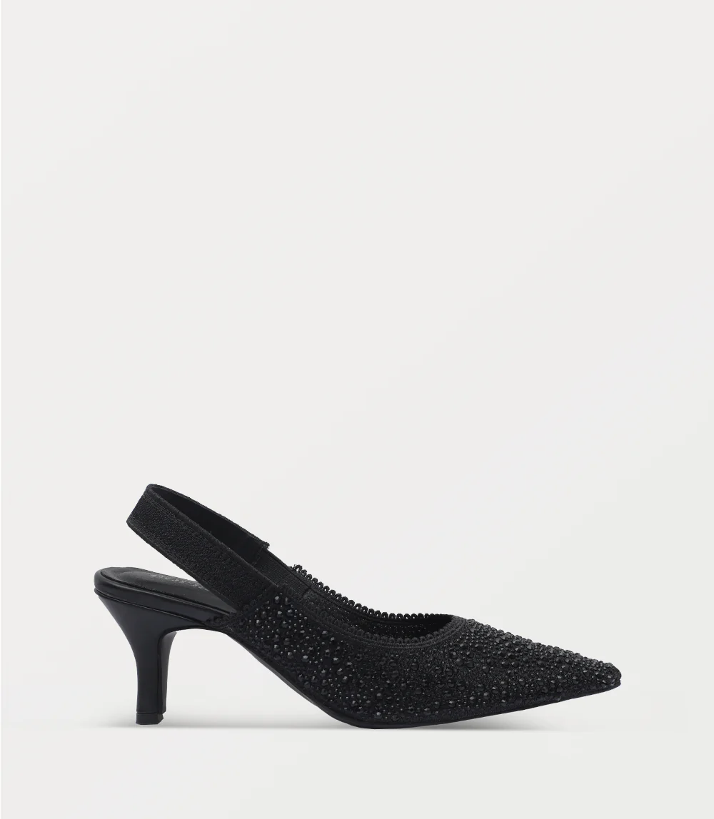 Women Sling Back-BLACK