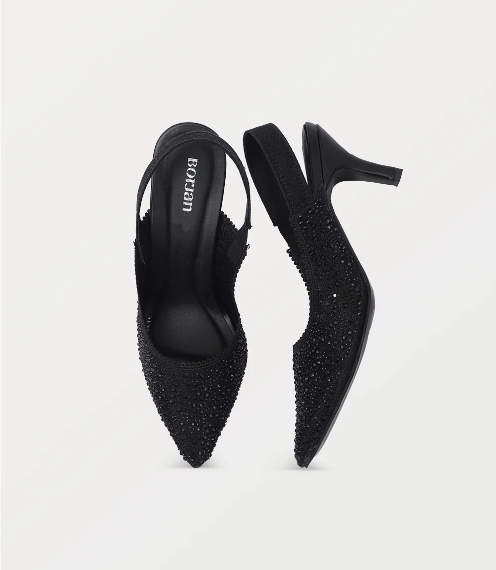 Women Sling Back-BLACK - Image 4