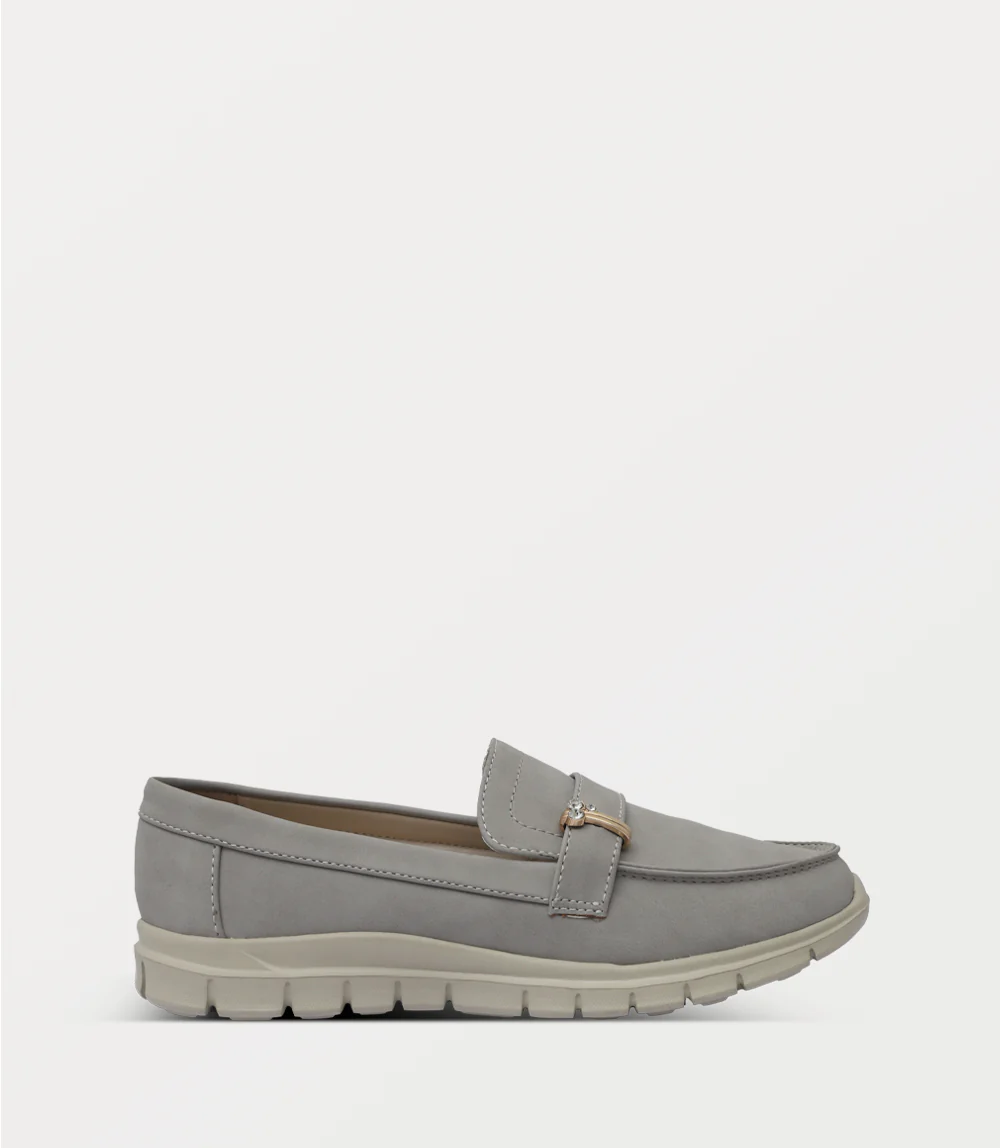 Women Moccasin-LIGHT GREY