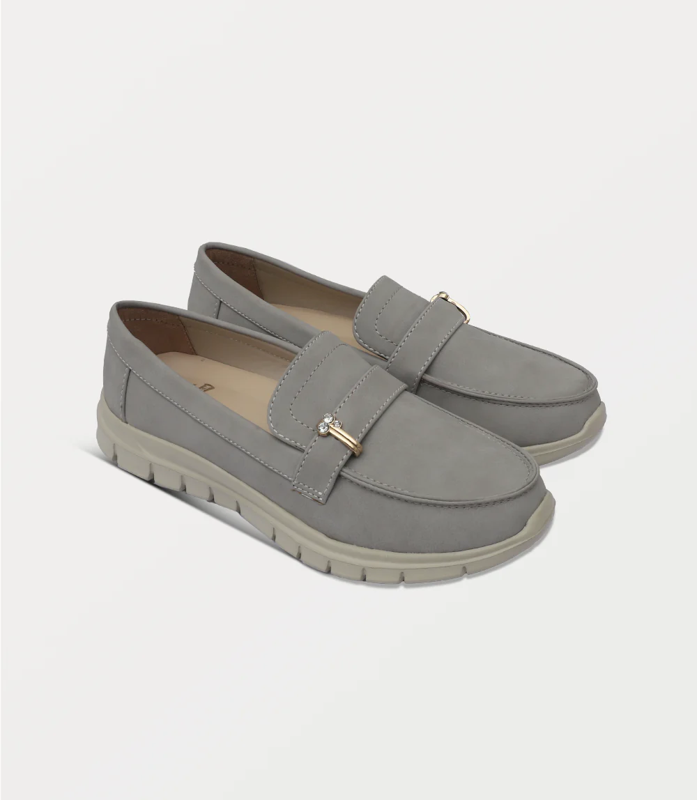Women Moccasin-LIGHT GREY - Image 2