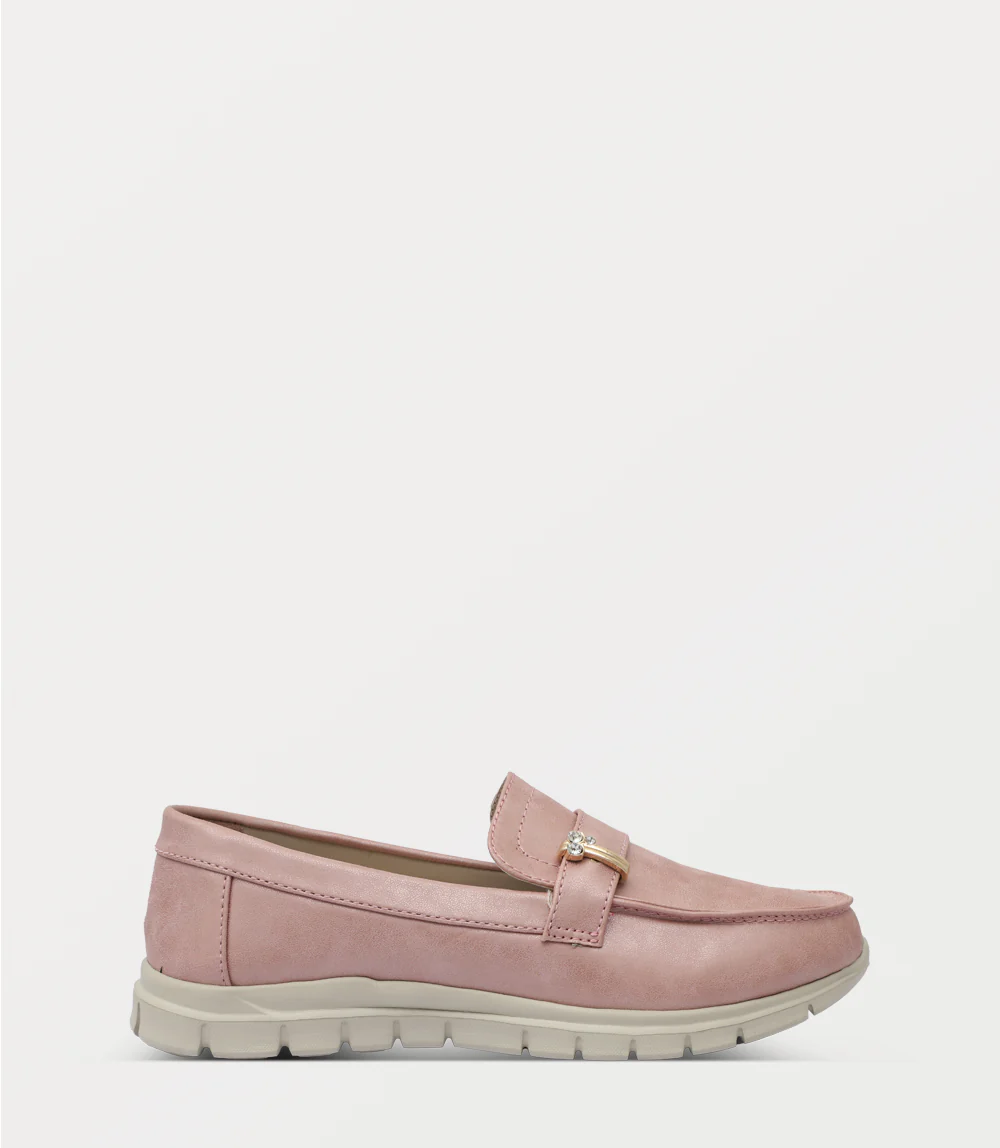 Women Moccasin-LIGHT PINK