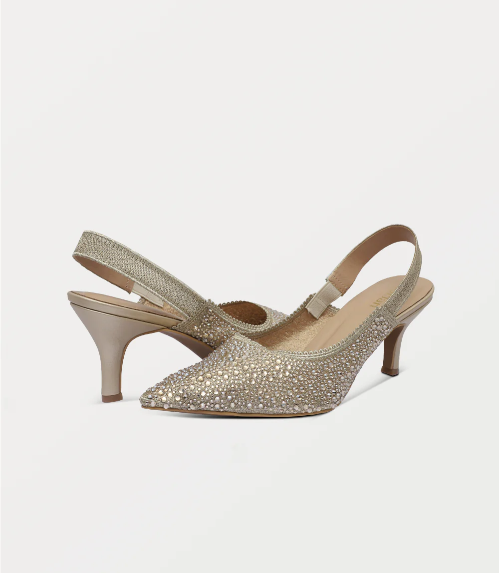 Women Sling Back-GOLDEN - Image 3