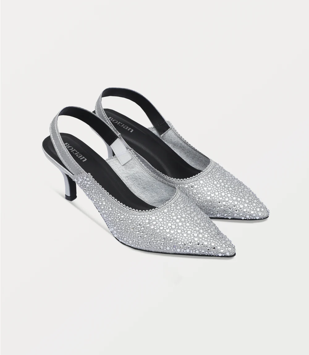 Women Sling Back-SILVER - Image 2