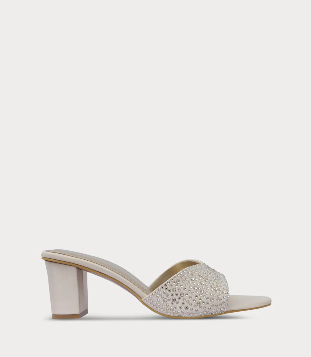 Women Slipper Heel-GOLDEN