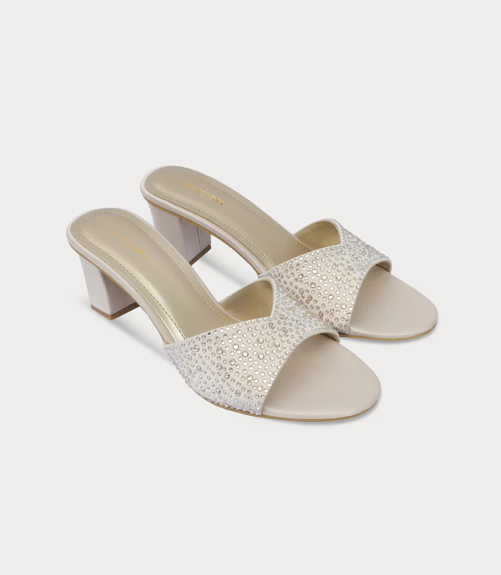 Women Slipper Heel-GOLDEN - Image 2