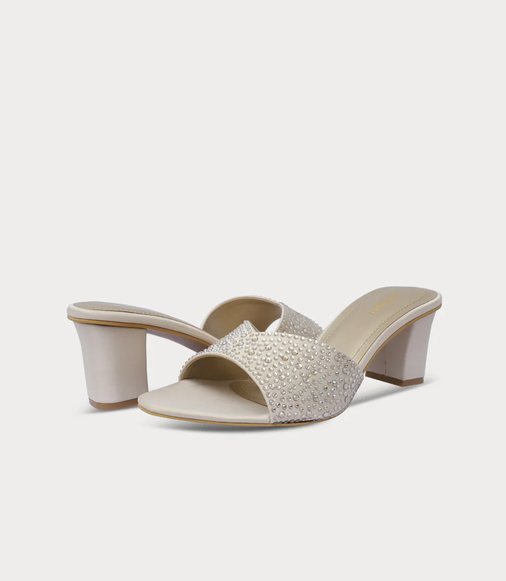 Women Slipper Heel-GOLDEN - Image 3