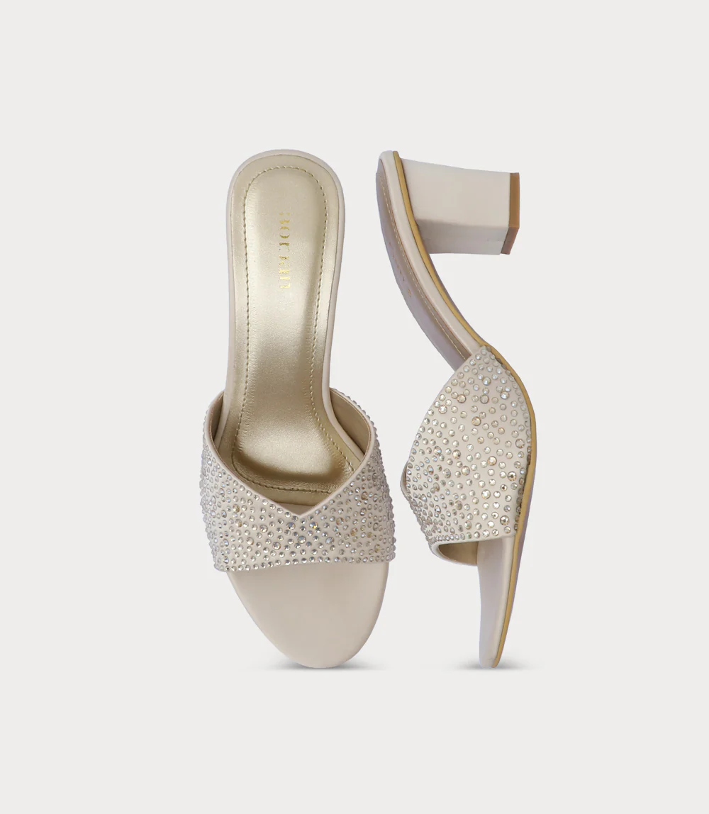 Women Slipper Heel-GOLDEN - Image 4