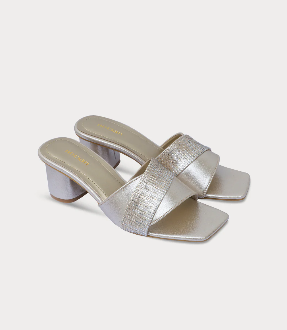 Women Slipper Heel-GOLDEN - Image 2