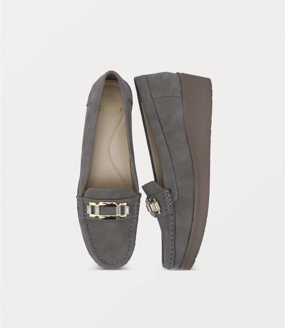 Women Moccasin-GREY - Image 4