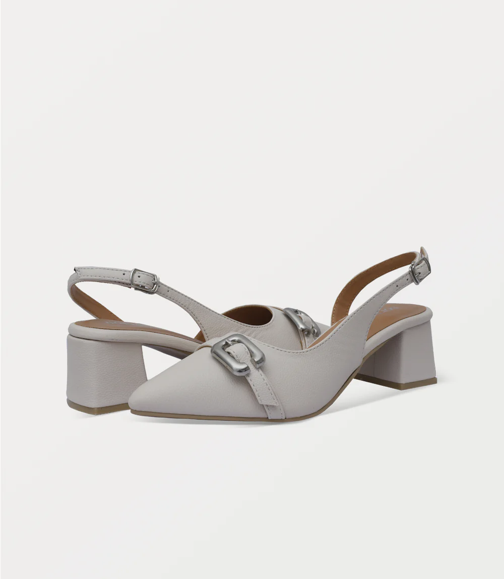 Women Sling Back-IVORY - Image 3