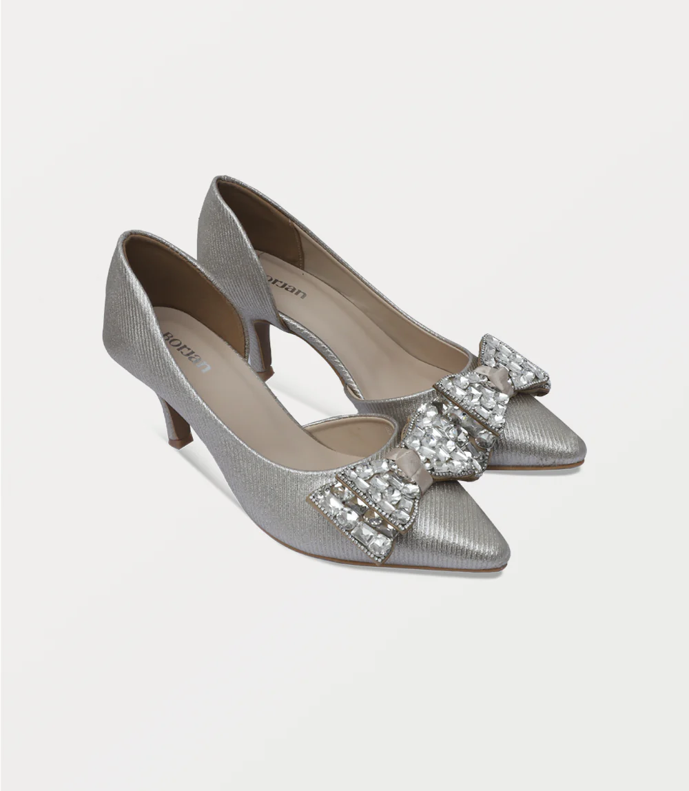 Women Court Shoes-GOLDEN - Image 2