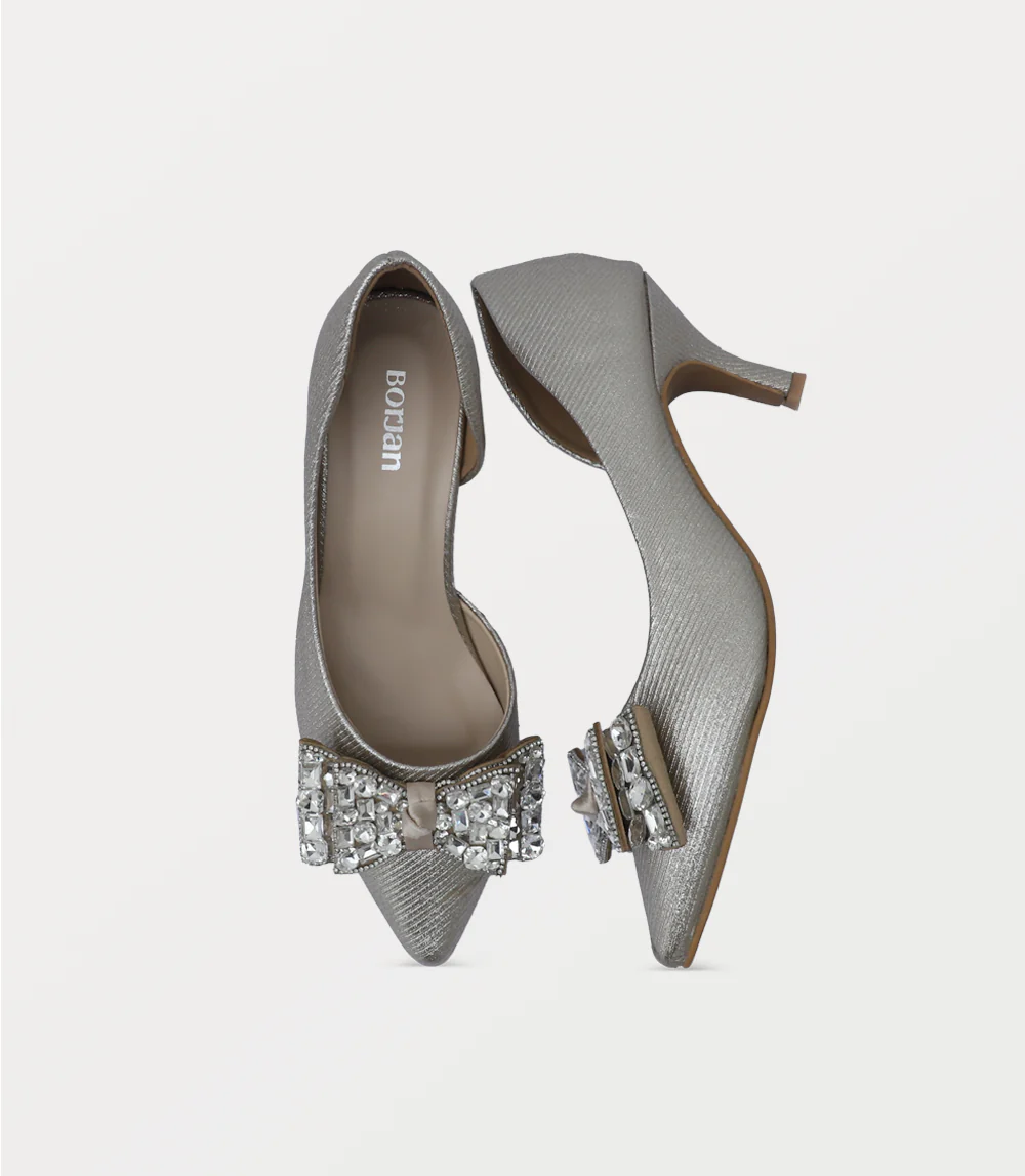 Women Court Shoes-GOLDEN - Image 4