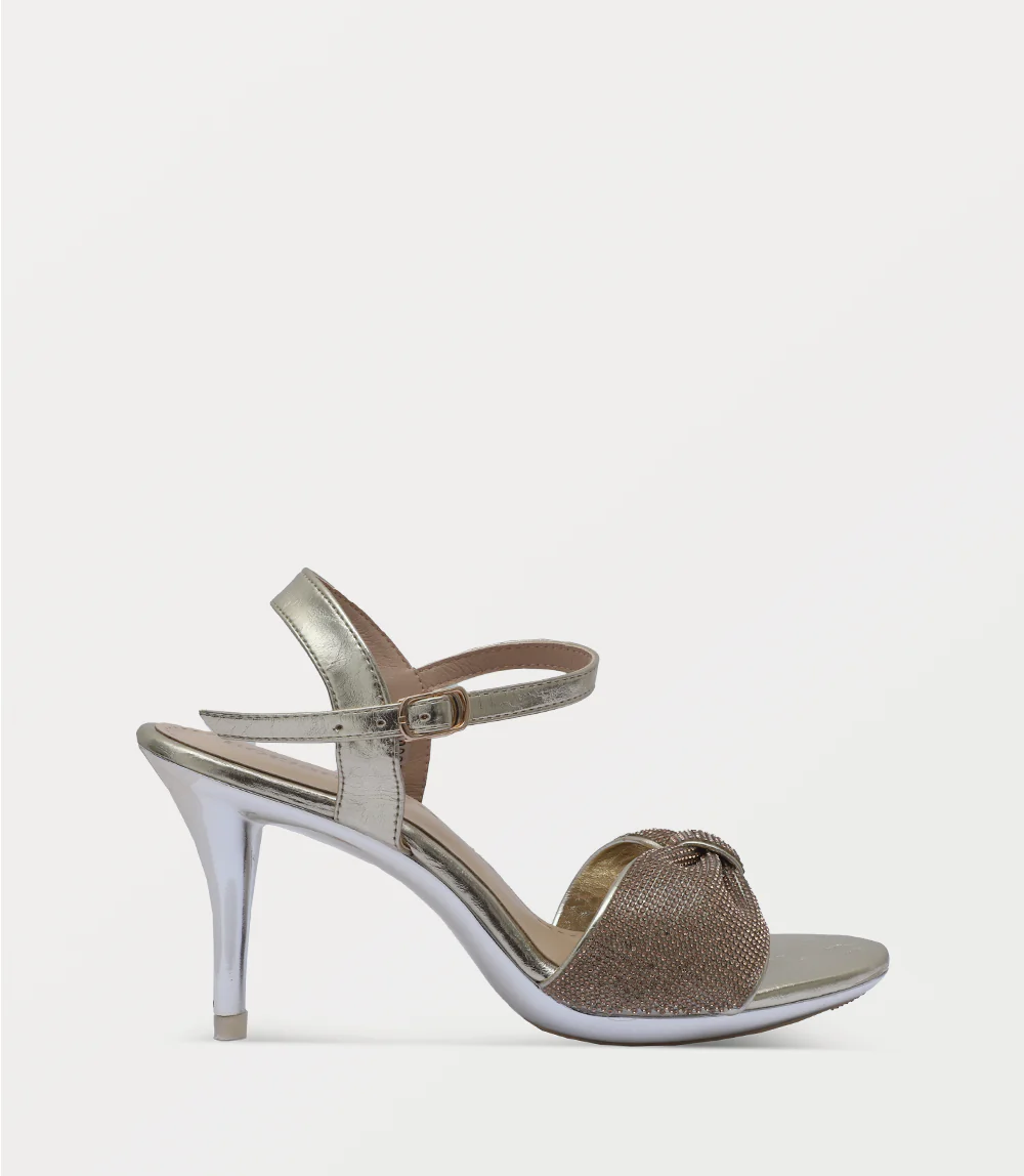 Women Sandal Heels-GOLDEN