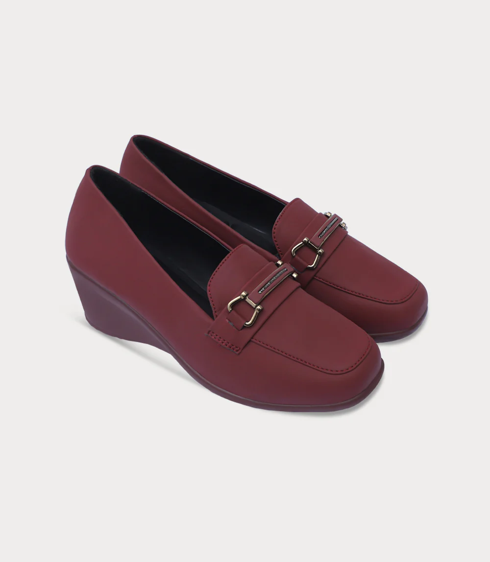 Women Moccasin-MAROON - Image 2