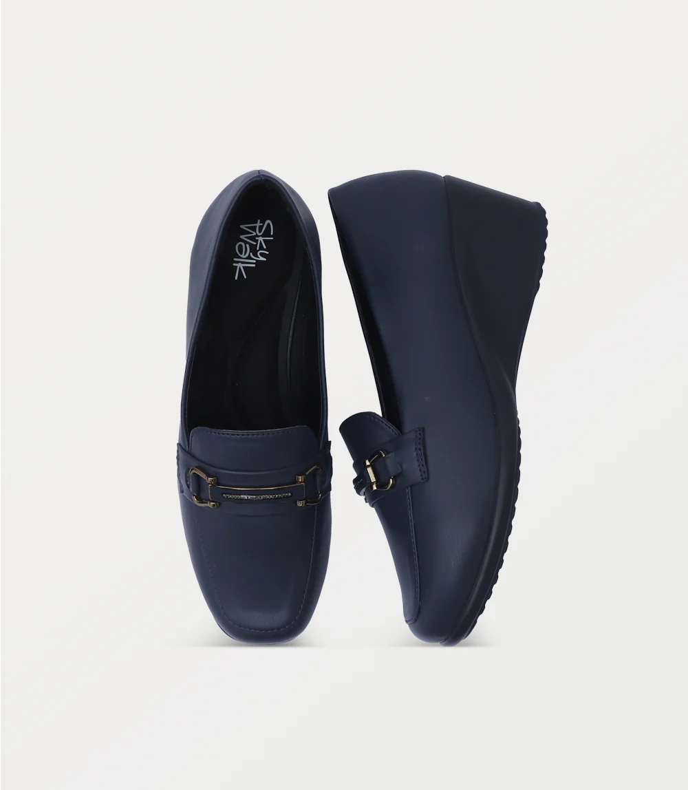 Women Moccasin-NAVY - Image 4