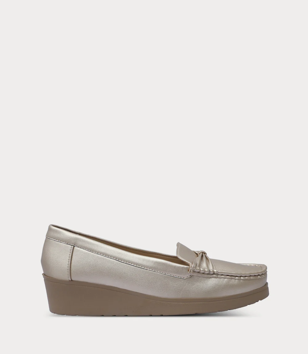 Women Moccasin-GOLDEN