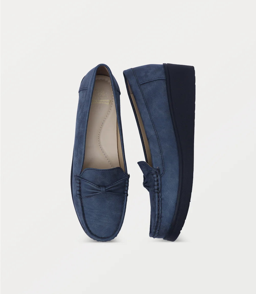 Women Moccasin-NAVY - Image 4