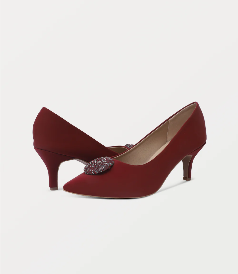 Women Court Shoes-MAROON - Image 3