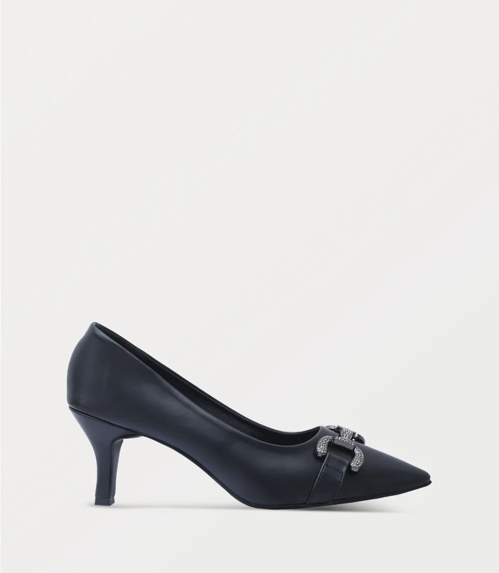 Women Court Shoes-BLACK